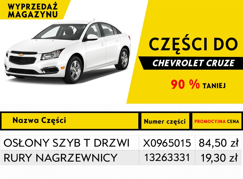 Części do Chevrolet Cruze Opel Nexteam